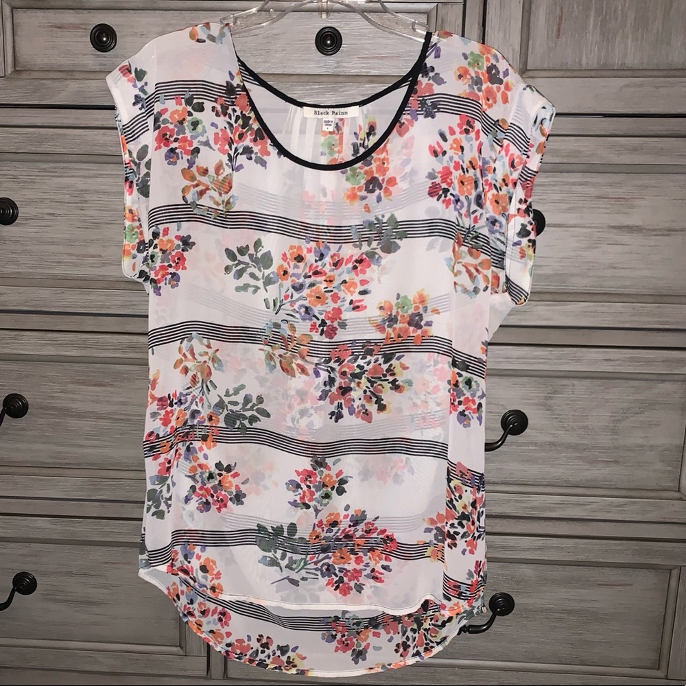 Black Rainn Sheer Blouse